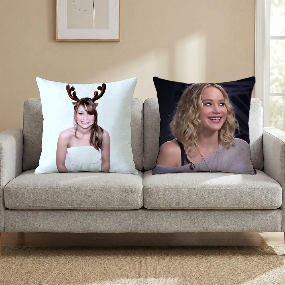 Movie Jennifer Lawrence Cushion Cover Cushion Cover Set 4Pcs 50X50 45X45 40X40 Pillowcase Decorative Sofa Home Decor