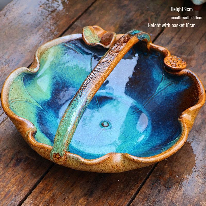 Handmade Ceramic Water Feature Pot for Courtyard Landscaping - Large Hydroponic Flower Jar