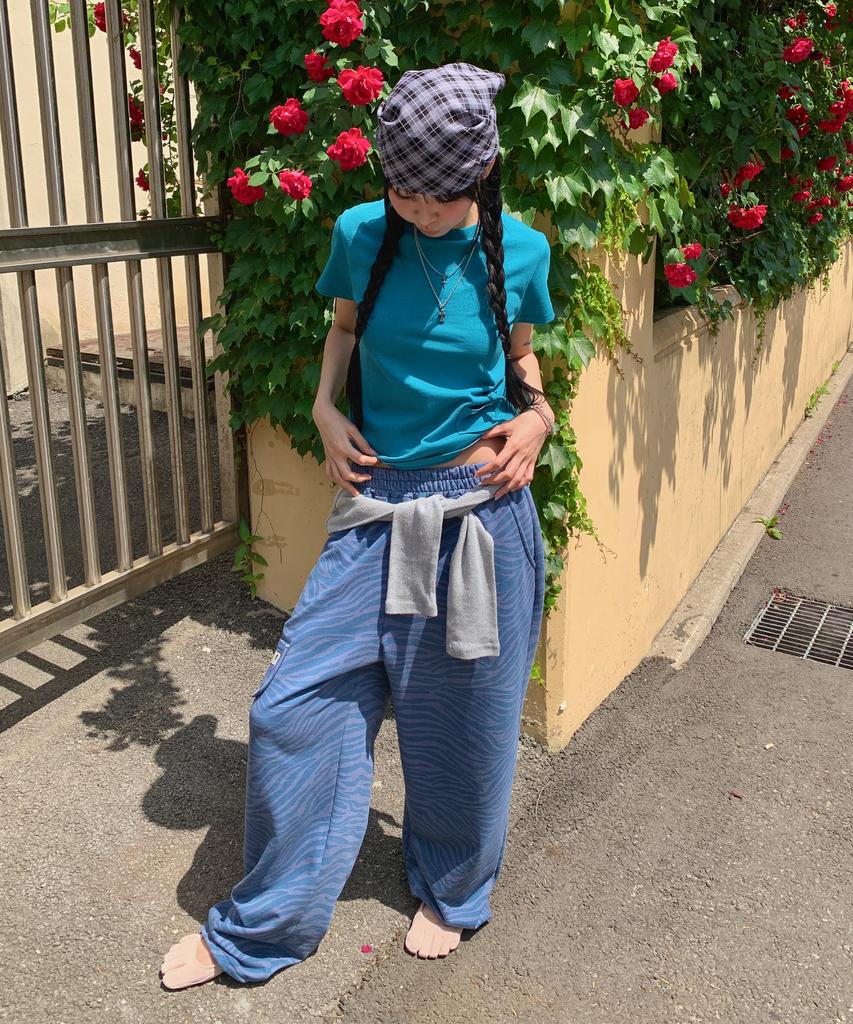 Soheul Zebra Arc Long Pants (Blue)