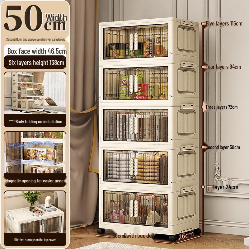 Thickened Foldable Multilayer Plastic Baby Wardrobe and Clothes Storage Cabinet