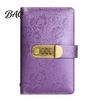 Security Cash Binder A6 Password Lock Budget Organizer, PU Leather And Relief Cover, Savings Tracker 100 Pocket Challenge Booklet for Personal Finance