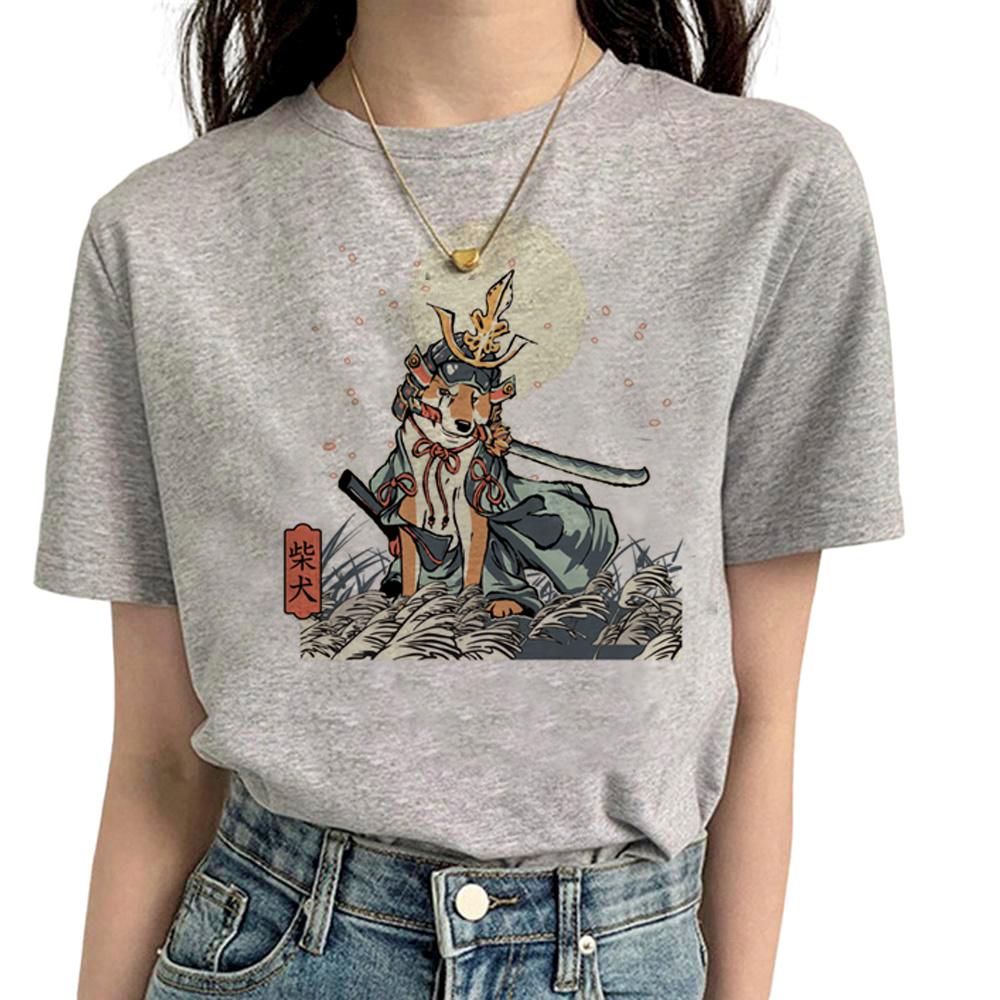 Shiba Inu t shirt Women harajuku streetwear comic tshirts feUnisex Japanese 2000s anime clothing