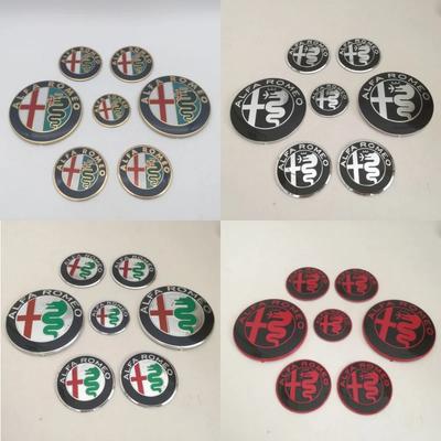 7 sztuk dla Emblemat Samochodowy Nakładki na Koła przednia Odznaka na maskę tylna Bagażnik Naklejka na Kierownicę Styling 2x74mm , 4x56mm,1x40mm