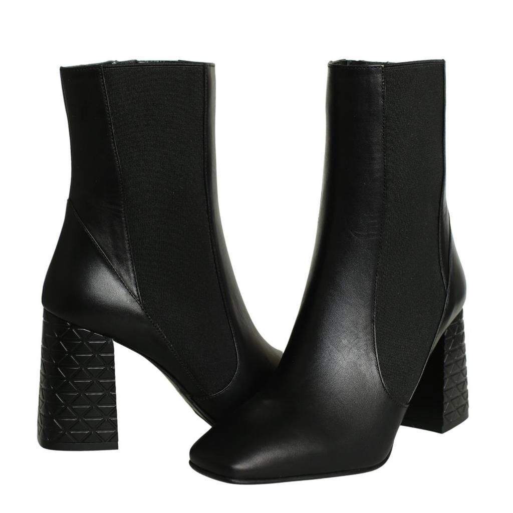 Damen Stiefel aus echtem Leder mit hohem Absatz