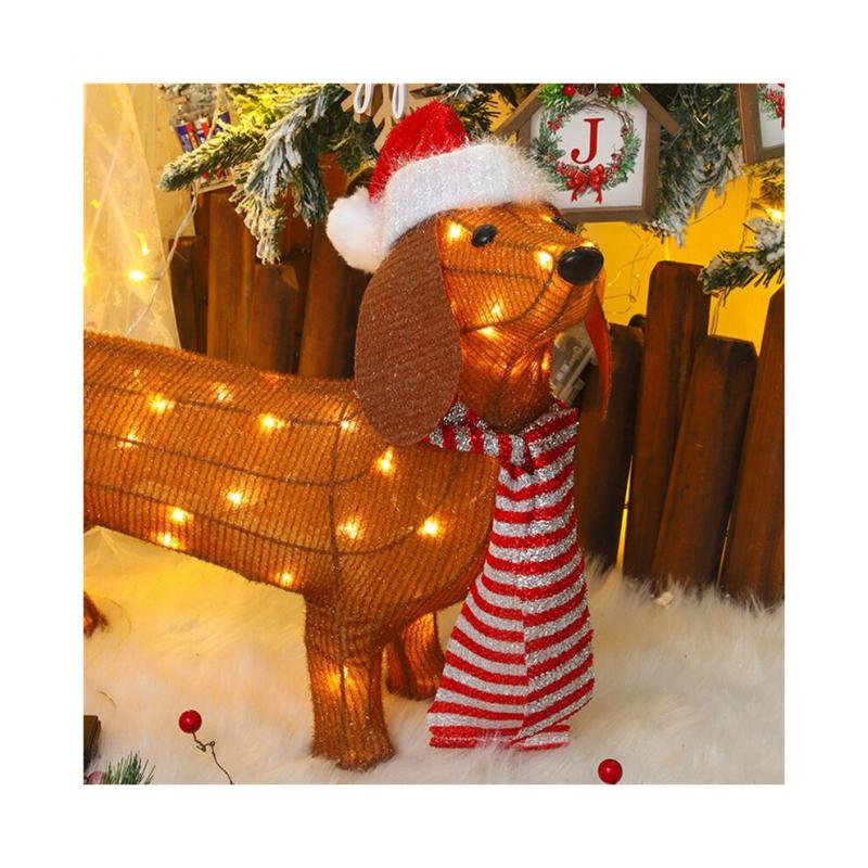 Weihnachtsbeleuchtung Dackel Weihnachtsglänzende Dekorationen Dackel Weihnachtsdekorationen