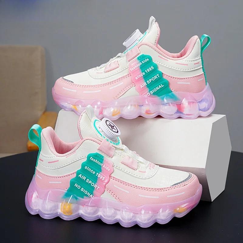 New Anti-skid Leather Kids Sneakers for 5-16Years Girls Casual Walking Footwear Non Slip Children Boys Sport Running Sneaker