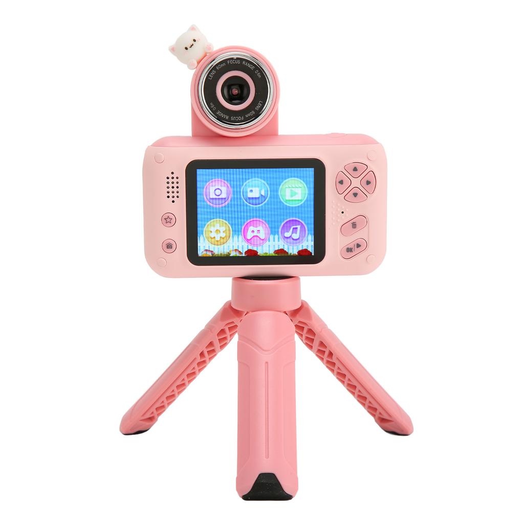 Kids Camera Multifunction Front Back 180 Degree Angles Photo Video MP3 Digital Mini Camera for 3 To