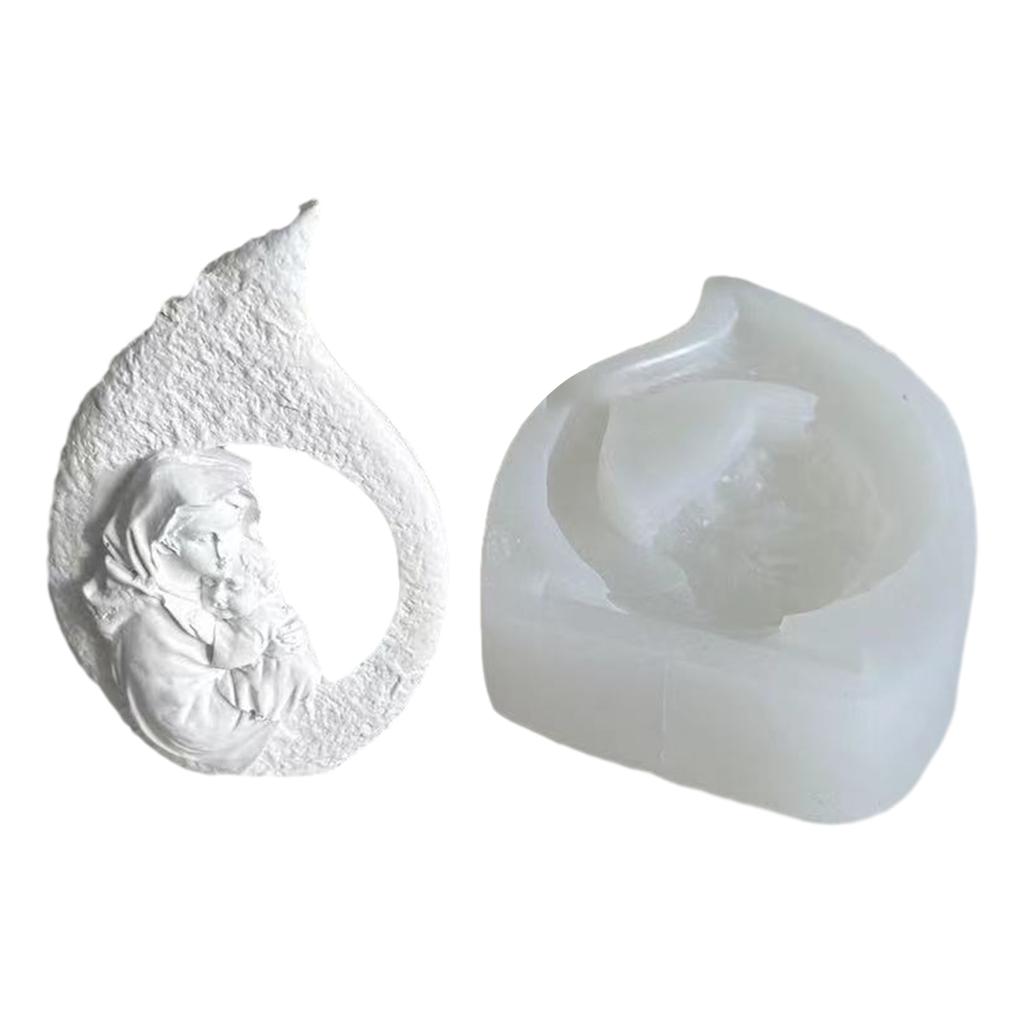 Warm Family Silicone Mold Scented Candle Mold DIY Table Ornament Tool Plasters Craft Making Supplies Easy to Clean