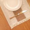 Böhmische Fransen-Tischset Weiche Baumwolle Leinen Vintage-Tischset Jacquard Maschinenwaschbares Tischset für Zuhause Bauernhaus Esstisch