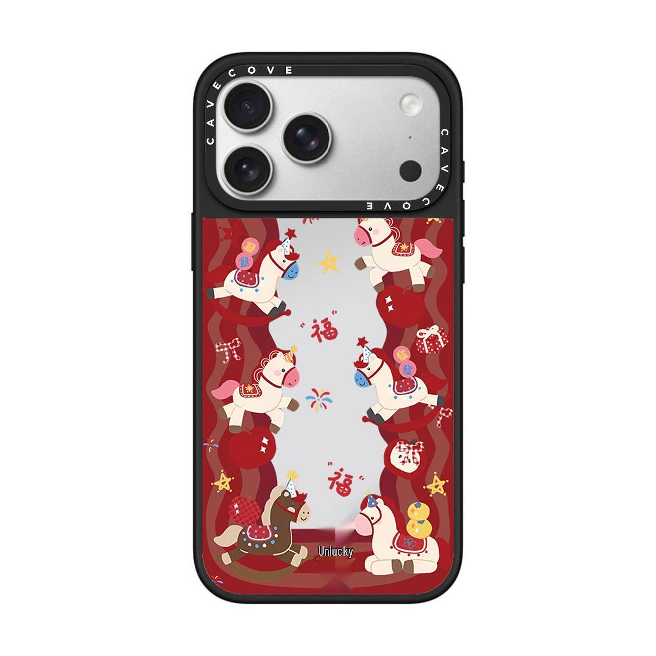 

Pink Wave Horse Year Apple iPhone 17 Pro Max / 16 Pro Max Case iPhone 12