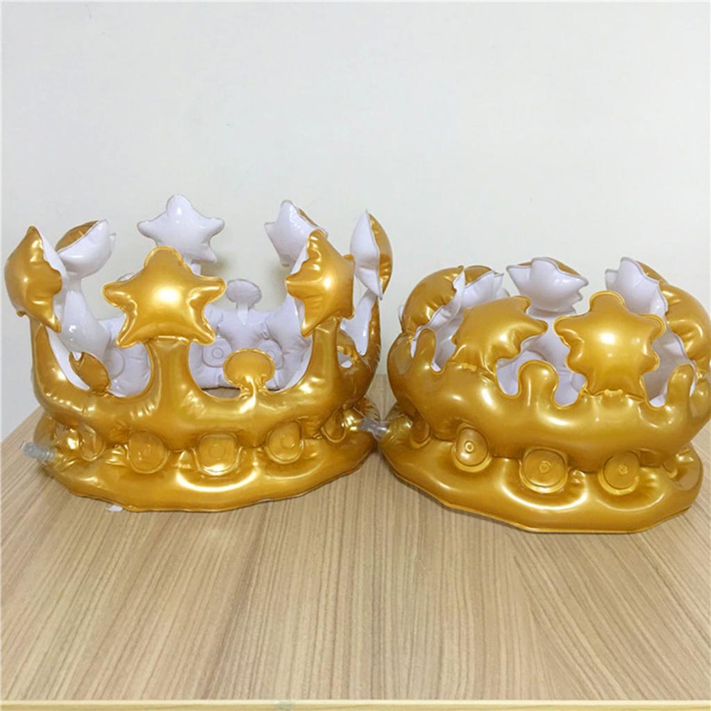 Aufblasbare Kinderkrone Unisex PVC Wiederverwendbar Cosplay Kinderkrone Dekoration für Party Auftritt Kleine Größe