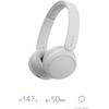 Sony אוזניות אלחוטיות WH-CH520: תואם Bluetooth / עיצוב קל משקל (כ. 147 גרם) / תומך בהגדרות "אקולייזר" לאיכות צליל הניתנת להתאמה אישית
