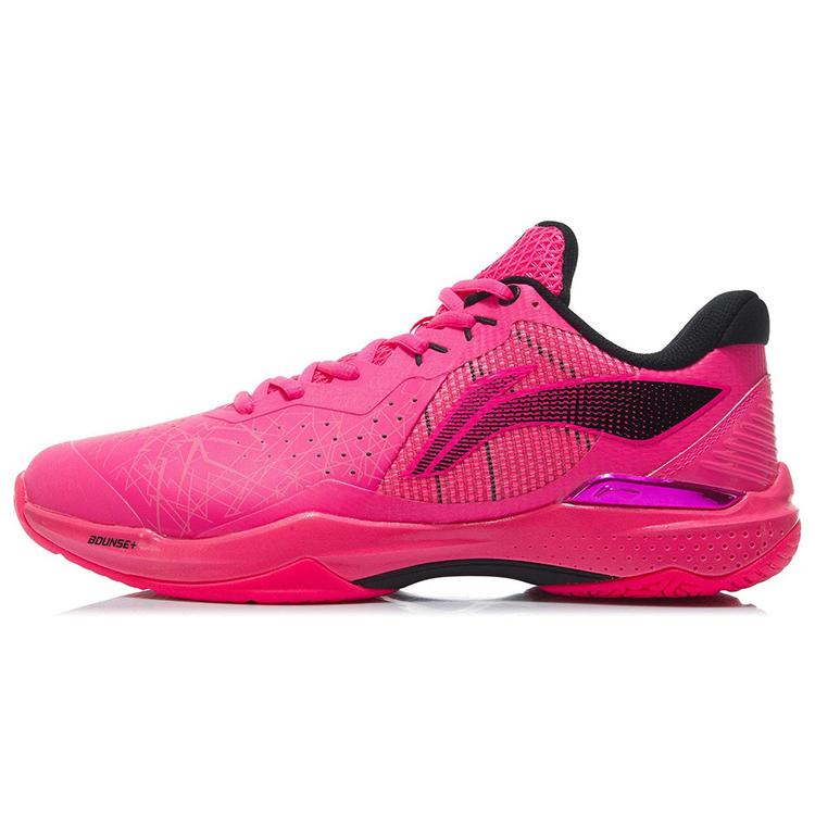

LiNing Thunder Series Abrasion Resistant Low Top Badminton Shoes Fluorescent Fruit Pink AYAR037-1 41