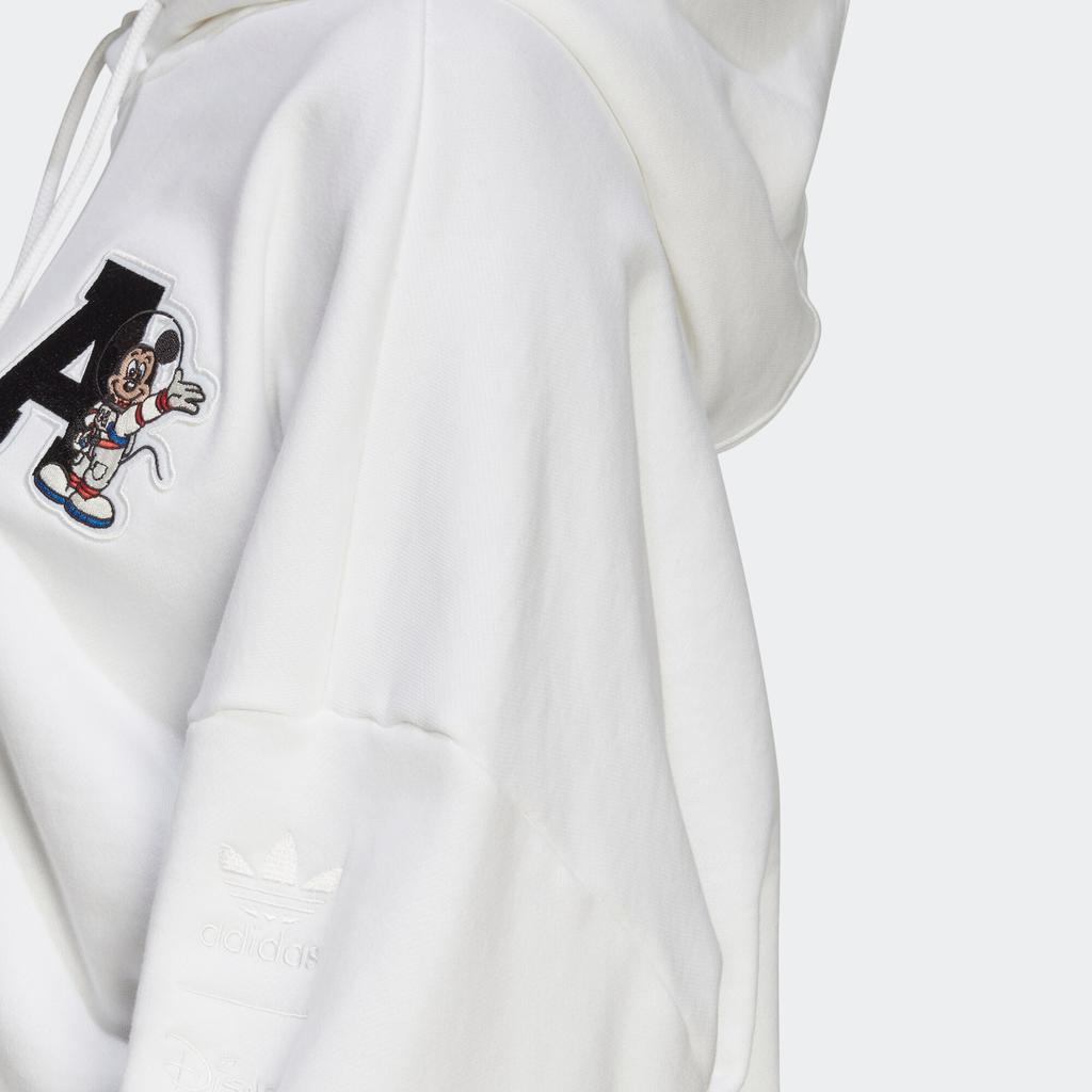 adidas Originals Disney Print Letter Pullover Hoodie Women Tops White HL9055