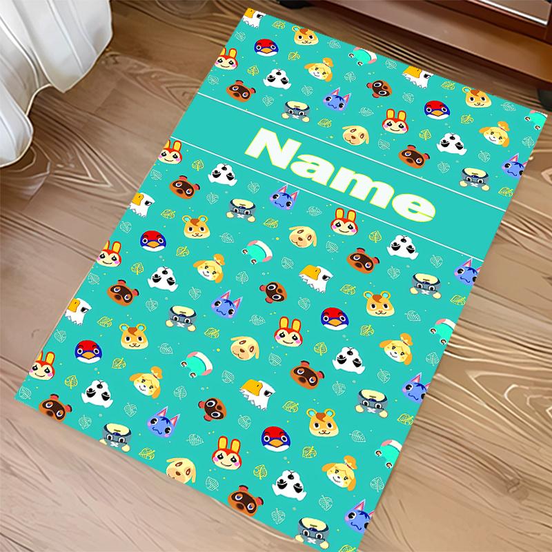 Custom Personalization Animal Crossing Print Area Rug - Soft, Washable Non-Slip Indoor Mat,Living Room,Home&Office Decorative Rug