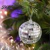 Festival Hanging Ornaments for Holidays 6 Pcs Mini Silver Disco Balls, Mirror Ball Ornaments, Reflective Balls Party Decorations Decoration with