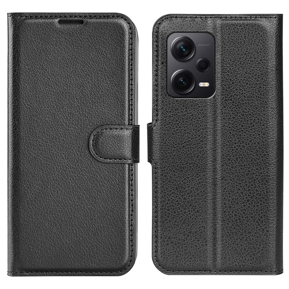 For Xiaomi Redmi Note 12 Pro+ 5G Litchi Texture Wallet Phone Cover with Stand