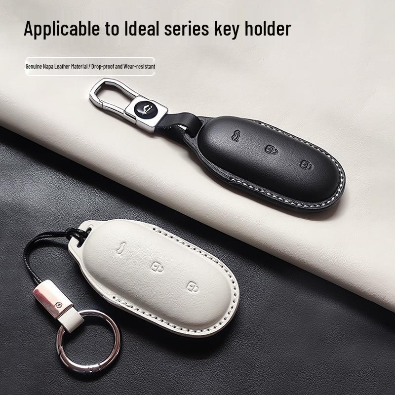 Genuine Leather Key Case for Ideal I6 L9MAX/L8/L7/L6/ONE/Mega - High-End with Buckle Shell
