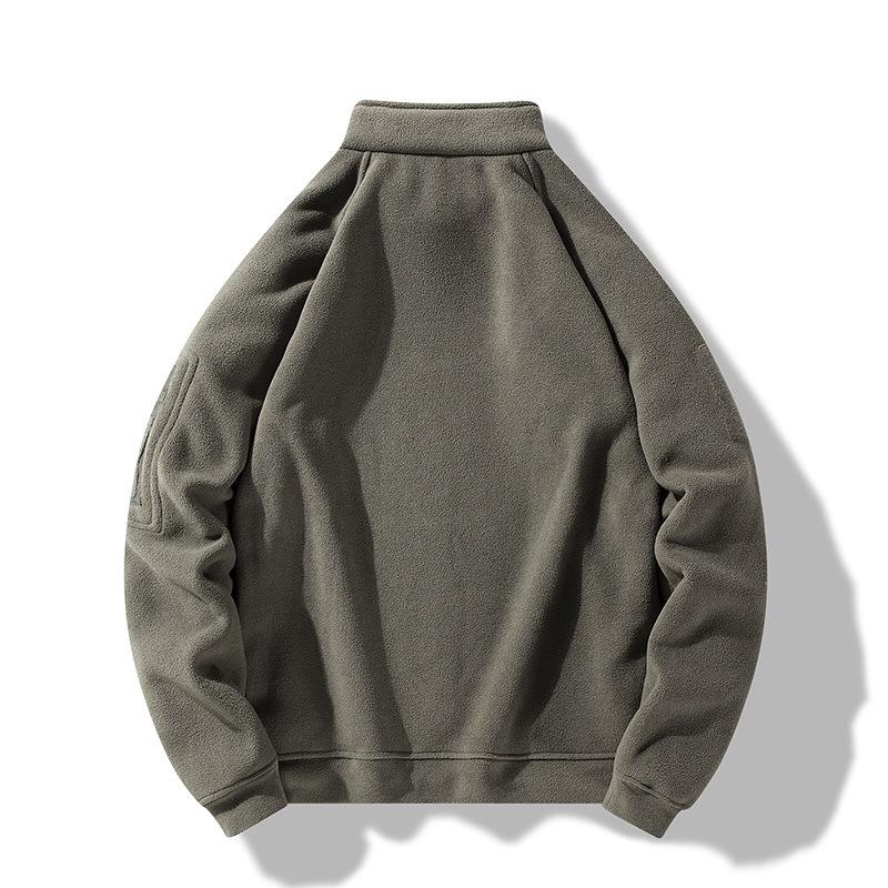 Tactical Fleece Windproof Autumn and Winter Fleece Thickened Versatile Stand-up Collar Half Cardigan Men's Outdoor Jacket Men