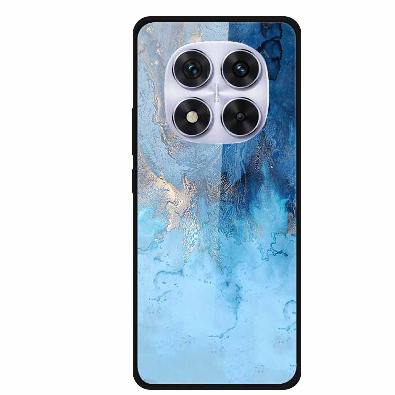 Tempered Glass Case For Xiaomi Redmi Note 14 Pro 5G Back Cover PC Hard Shockproof Cases Beer Marble Texture Cool Fashion Funda