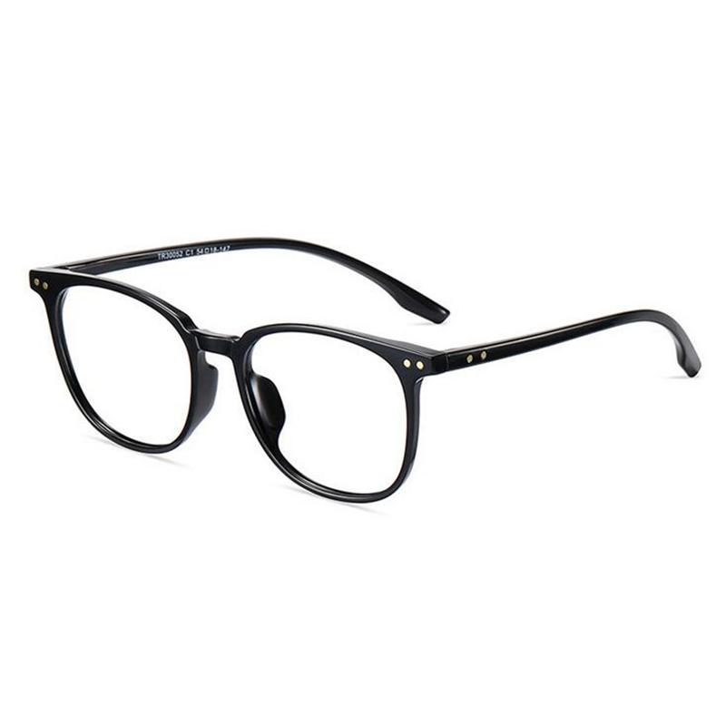0 -0.5 -0.75 To -4.0 Anti Blue Light Transparent Gray Frame Square Myopia Glasses Rivet  Minus Degree Prescription Spectacle