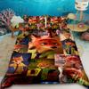 Judy Nick Cartoon Duvet Cover Zootopia Anime Three-piece Set Bedding Set Bedroom Decor Teens Gifts Queen King Full Size