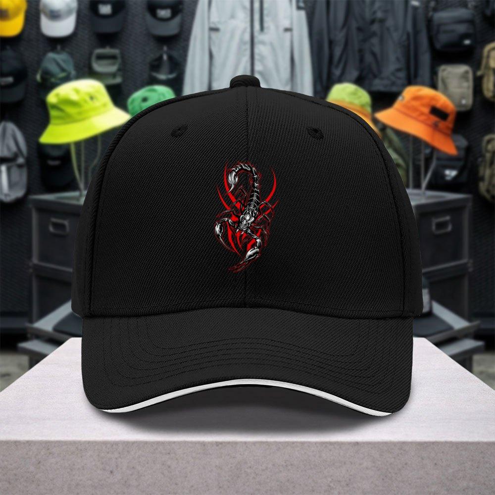 Scorpion Pattern Adjustable Baseball Cap Unisex Lightweight Outdoor Sports Casual Party Street Fashion Cap