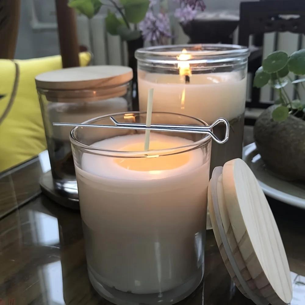 5/10Pcs 4.3 Inch Candle Wick Holders Clip Stainless Steel Wick Fixer Metal Holders for Candle Making Wick Centering Device Tools