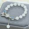 Small fresh color butterfly broken bead bracelet female ins style niche design new gray moonlight star and moon crystal jewelry