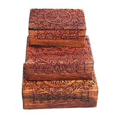 Handgefertigte Schmuckschatulle aus Holz für Frauen Holzschmuck-Organizer Handgefertigt