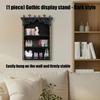 Large Gothic Crystal Display Shelf for Wall,Wooden Gem Stone Rock Storage Holders Trinkets Organizers,Spiritual Gift