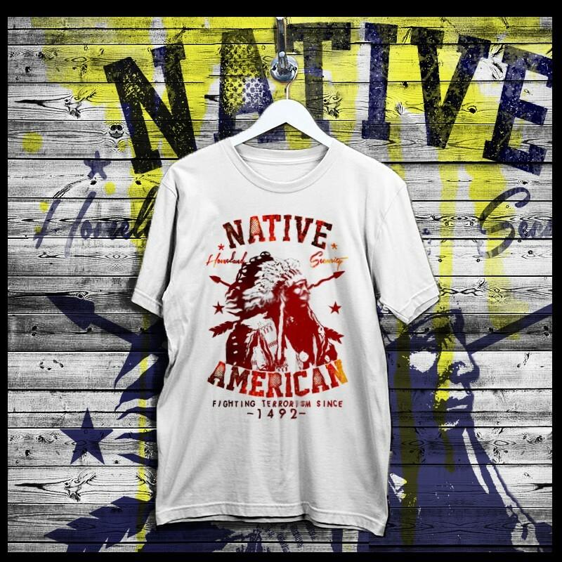 

Native American Indian Warrior T-Shirt Indigenous Pride Power and Justice 2XL 2XL
