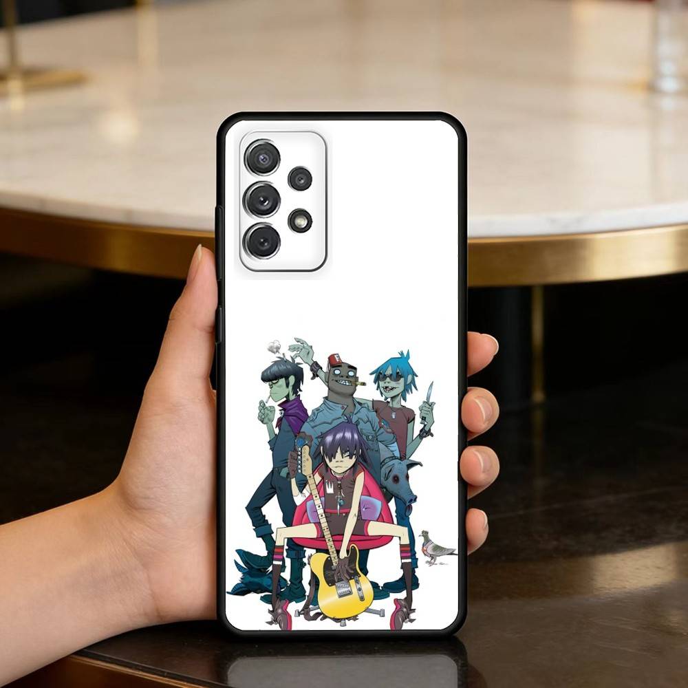 A-Anime G-Gorillaz Soft Silicone Black Cover Phone Case For Samsung Galaxy A73,A72,A71,A70,A53,A52,A51