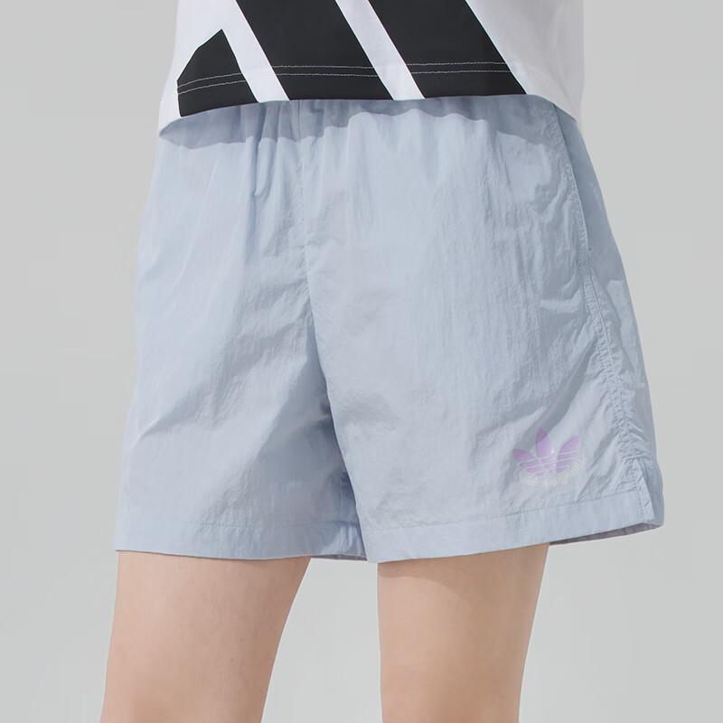 Adidas Originals Training Knit Fashion Casual Breathable Sports Shorts Women shorts Blue JN1683