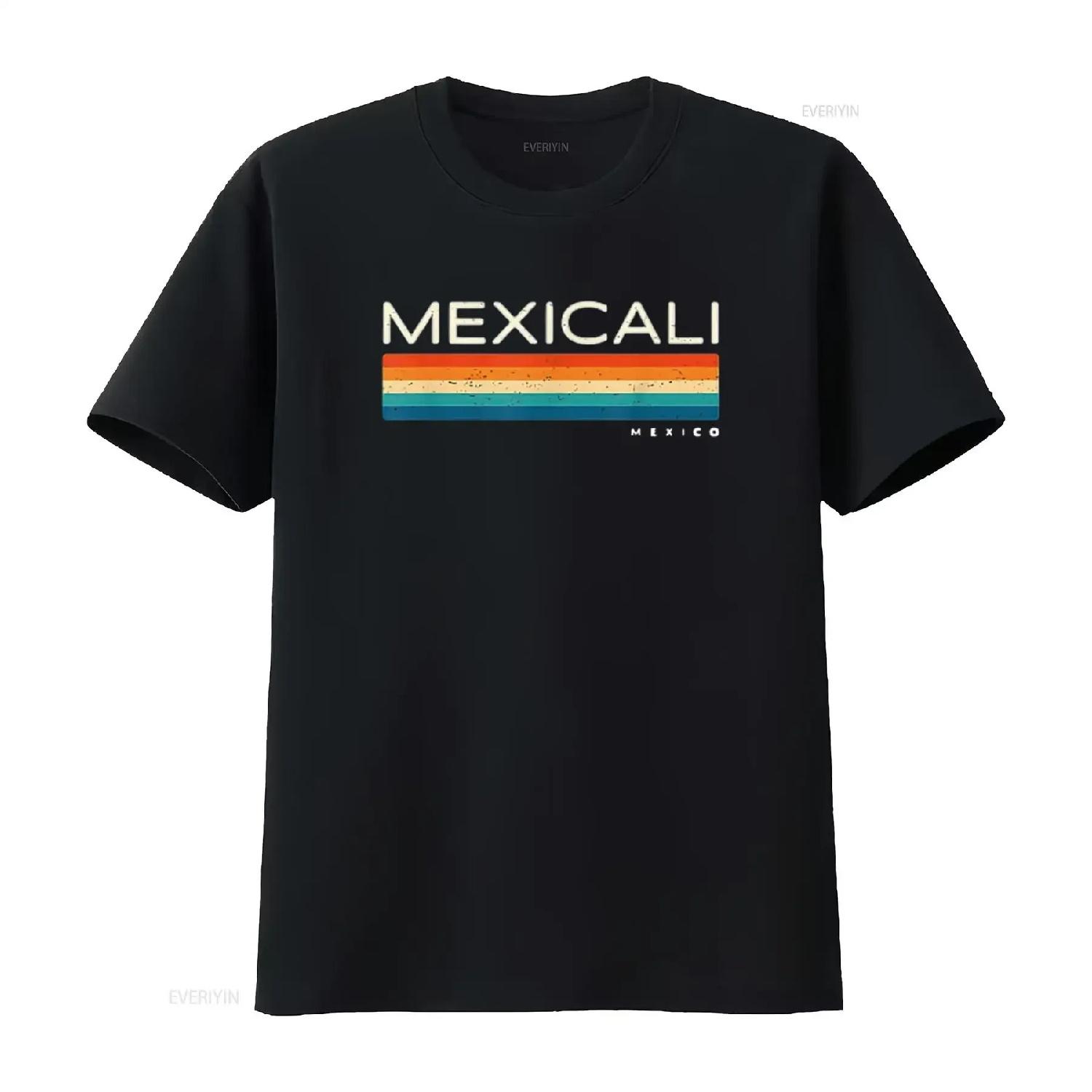 

Mexicali Mexico Retro Design Womens T Shirt Black L vintage Washed Casual fashion Breathable streetwear Unisex Soft S чёрный