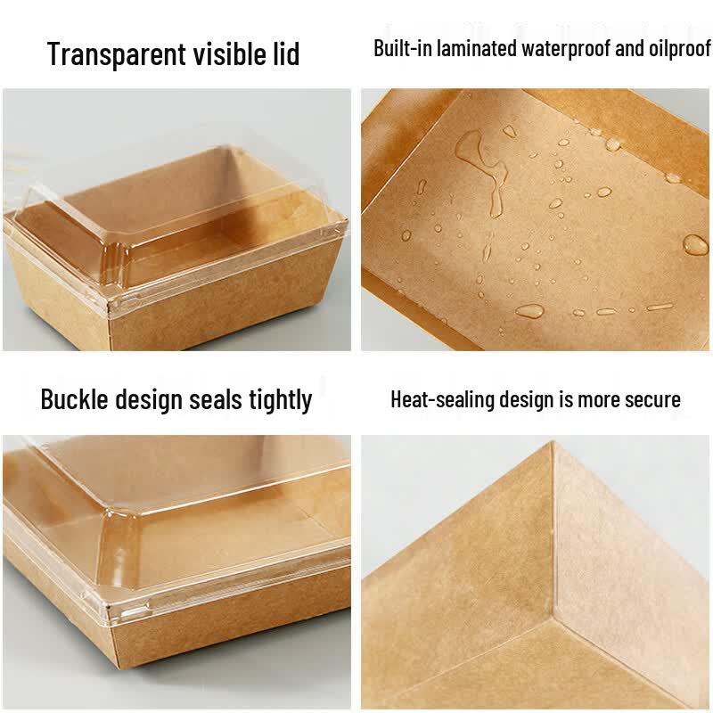 Disposable Kraft Paper Tiramisu & Burger Boxes
