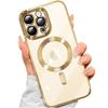 Etui Magsafe Case Do Apple Iphone 14 Pro Max Alogy Glamour Luxury Ring Obudowa Złote Przezroczyste