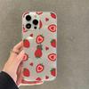 Cute cartoon strawberry Phone Case For iPhone 11 12 13 14 Mini Pro Max XR X XS TPU Clear Case For 8 7 6 Plus SE 2020