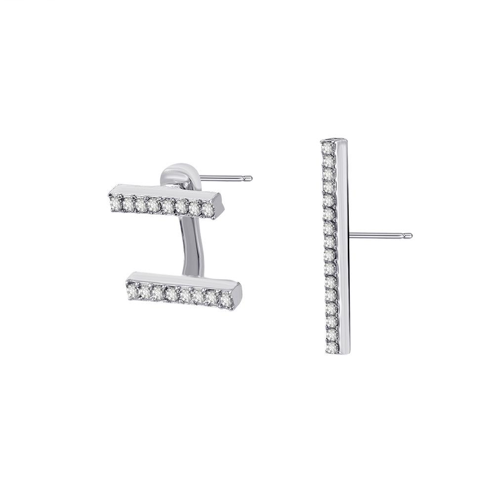 Retro Kreatywne Geometryczne Kolczyki Sztyfty z Diamentami i Perłami dla Kobiet