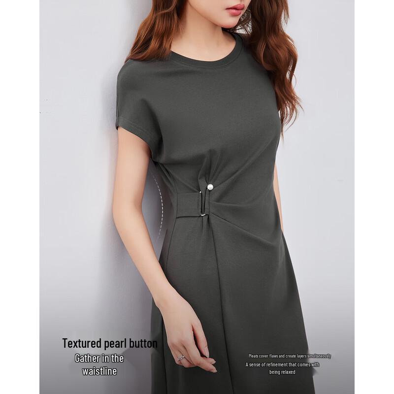 IEF French Style Elegant Slimming Midi Dress