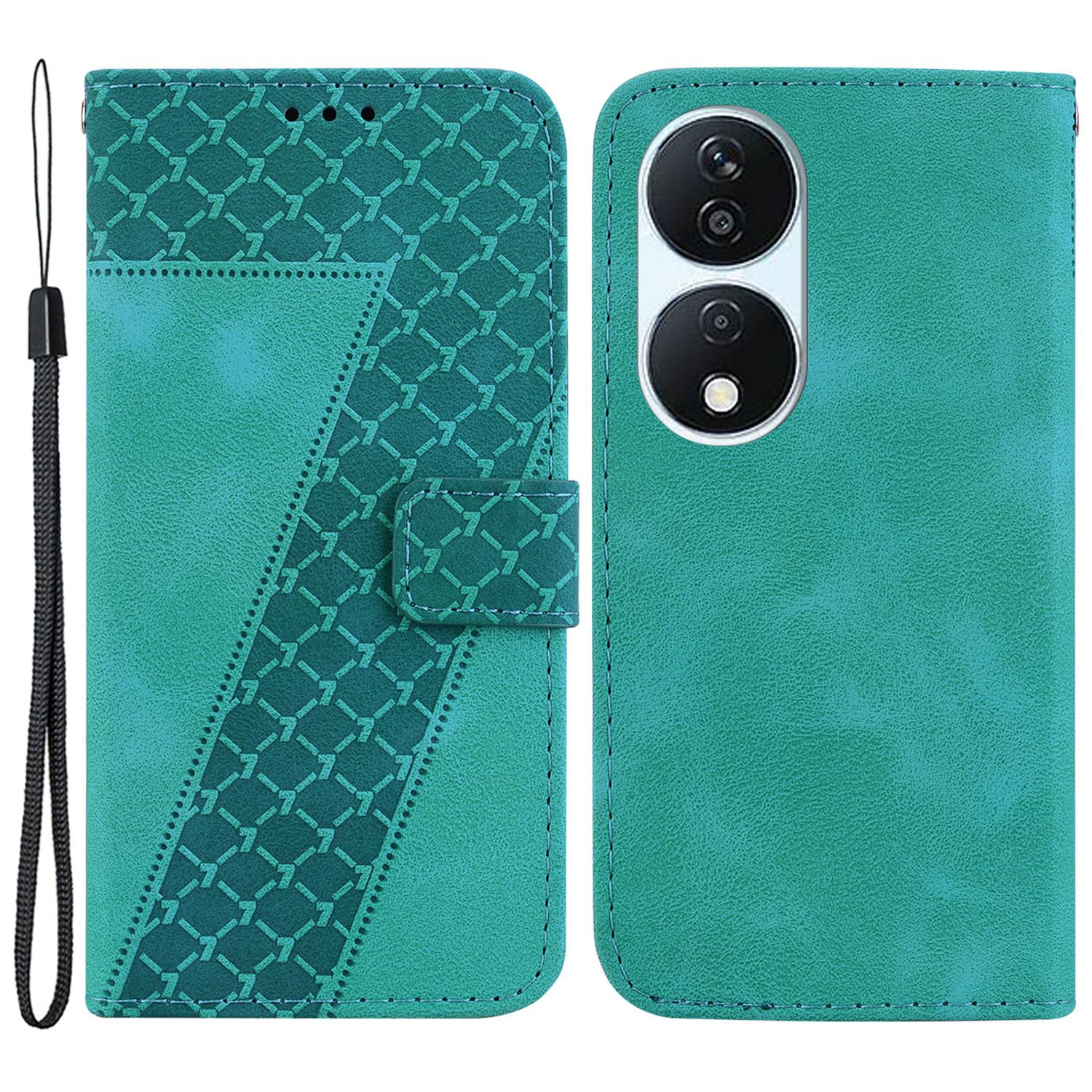 

For Honor X7b 4G/90 Smart/Play 50 Plus 5G Phone Case 7-Shape Imprinted Wallet Stand Leather Cover E