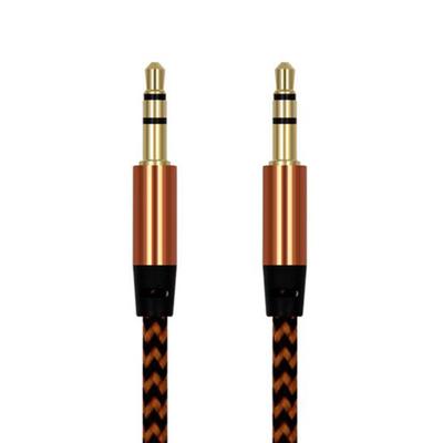 Geflochtenes Kabel Stecker auf Stecker 3,5 mm Audiokabel AUX-Leitung für Autolautsprecher Handy