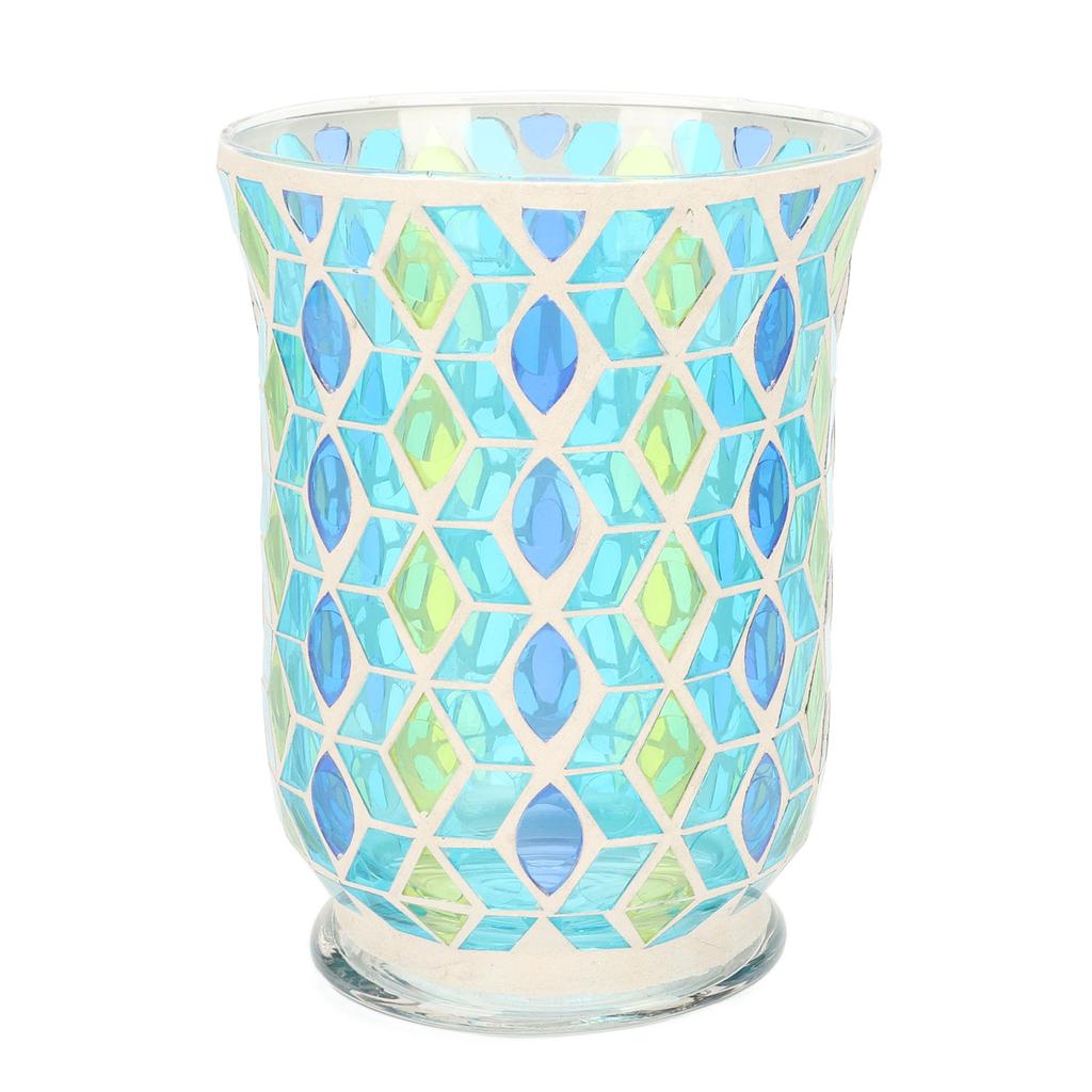 Mosaic Candle Holder Handcrafted Exquisite Windproof Glass Candle Holder Tealight Candle Holder for