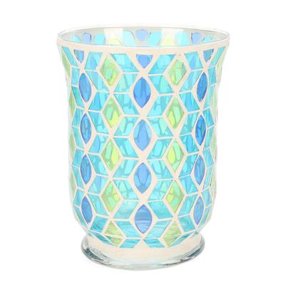 Mosaik Kerzenhalter Handgefertigt Exquisit Winddichter Glas Kerzenhalter Teelichthalter für