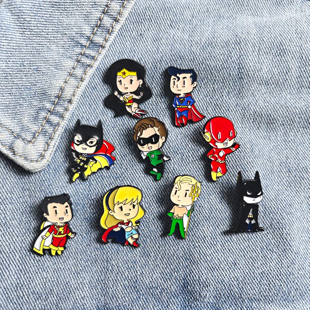 Creative Alloy Anime Superhero Brooch - European & American High-End Accessory