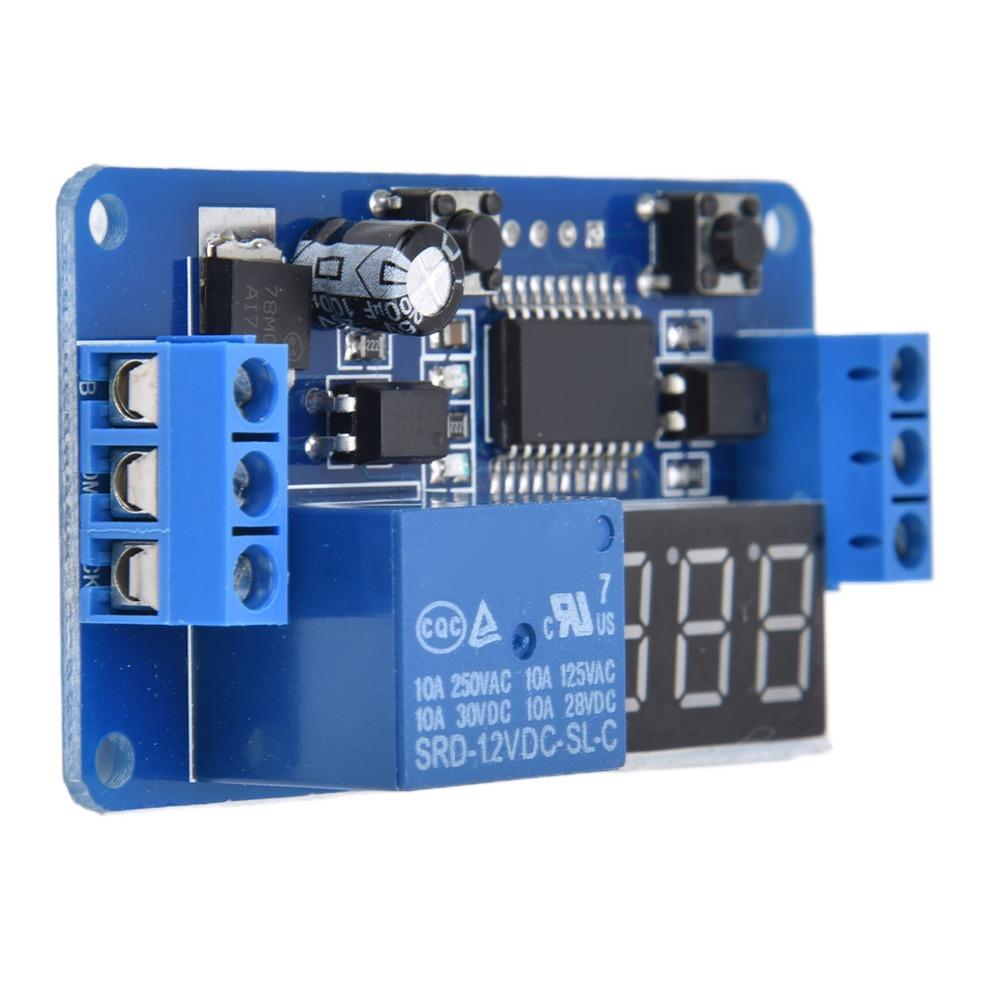 12V 12V Time Control Switch with LED Display High-level Trigger Timer Switch Module Optocoupler Isolation Adjustable Delay