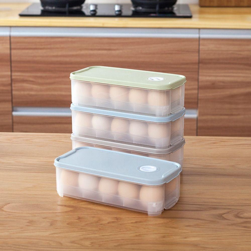 Plastic Egg Storage Box Airtight Egg Tray Simple Egg Storage Containers  Refrigerator