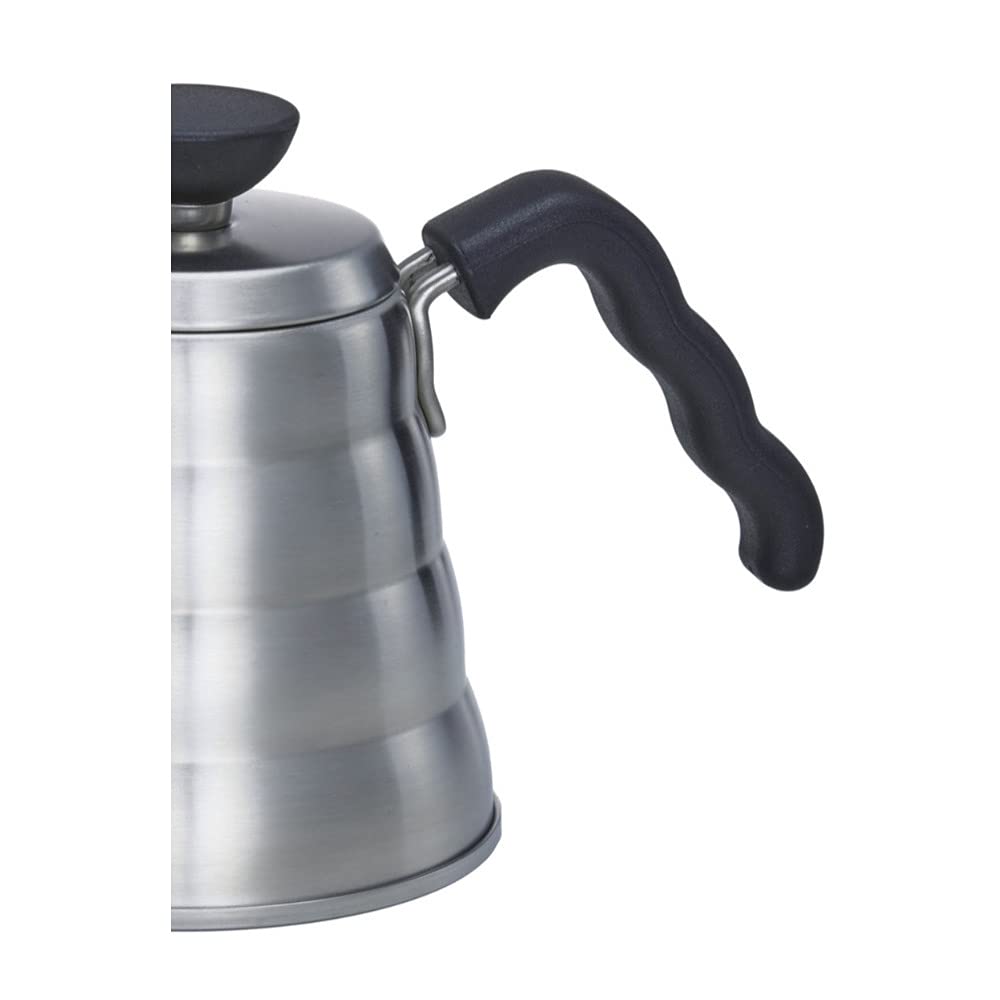 Hario V60 Drip Kettle Buono, Gas/Non-IH Compatible, 500ml, Stainless Steel Body and Lid, Phenolic Resin Knob and Handle, Silver, VKB-70HSV