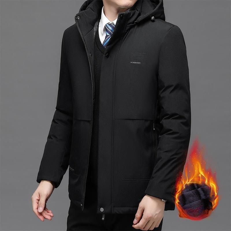 Men's Clothing Hooded Casual Fashion Long Thicken Outwear Parkas Jackets Winter Windbreaker Coats Parkas