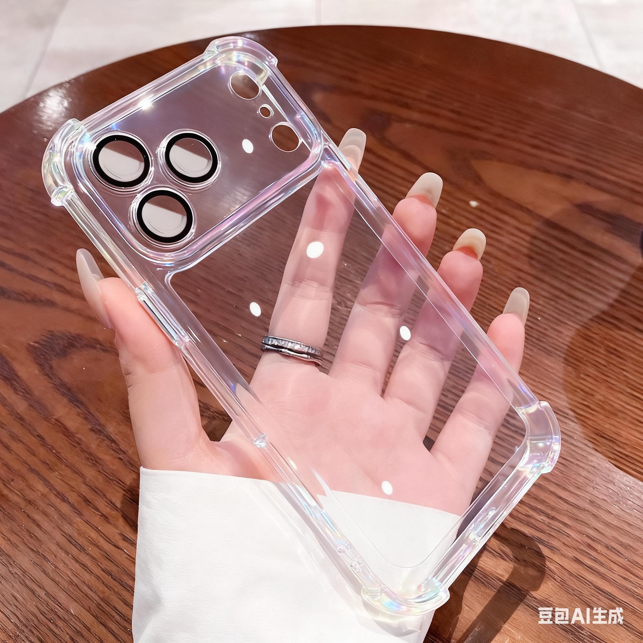 

Роскошный Прозрачный Ударопрочный Мягкий Чехол для Телефона для iPhone 17 Air 16 15 14 13 12 Pro Max 11 Прозрачный Чехол Защитная Крышка для Камеры iPhone 13